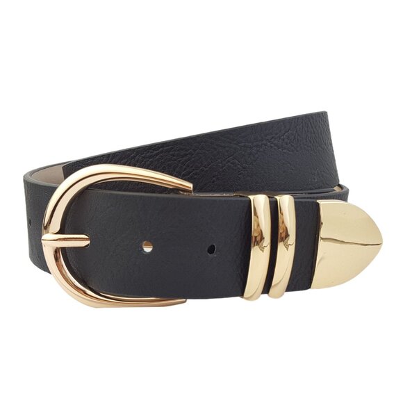 Classic Shiny Gold Buckle/Loop/Tip Belt